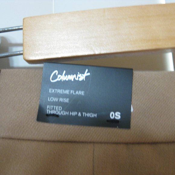 NWT Express tan khaki Columnist dress pants trousers 0 S short - Picture 7 of 9